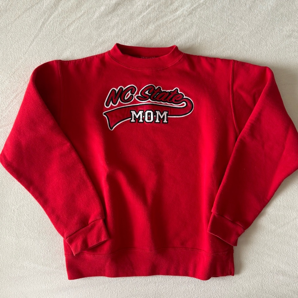 NC State Mom Red Crewneck Sweatshirt